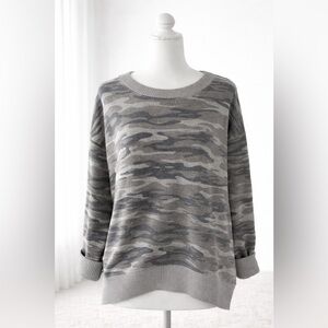 Olive & Oak Gray Camouflage Sweater